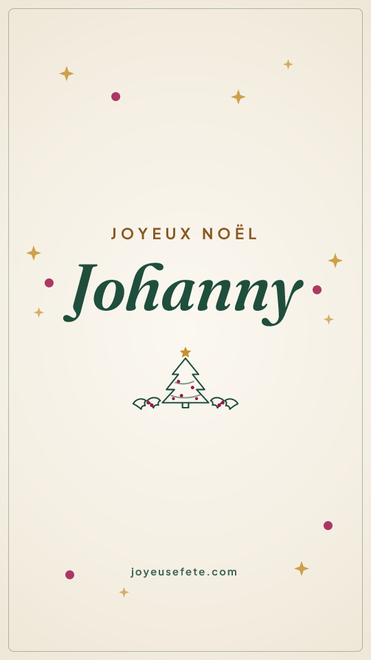 Image « Joyeux Noël Johanny » au format story