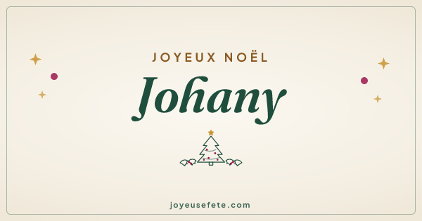 Image « Joyeux Noël Johany » au format large