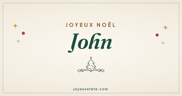 Image « Joyeux Noël John » au format large