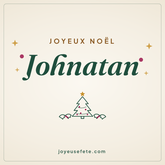 Image carrée « Joyeux Noël Johnatan » pour WhatsApp