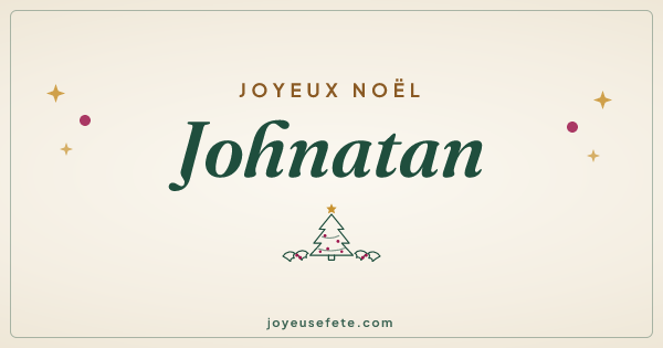 Image « Joyeux Noël Johnatan » au format large