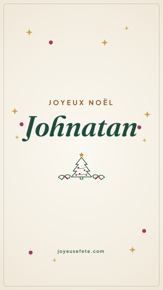 Image « Joyeux Noël Johnatan » au format story