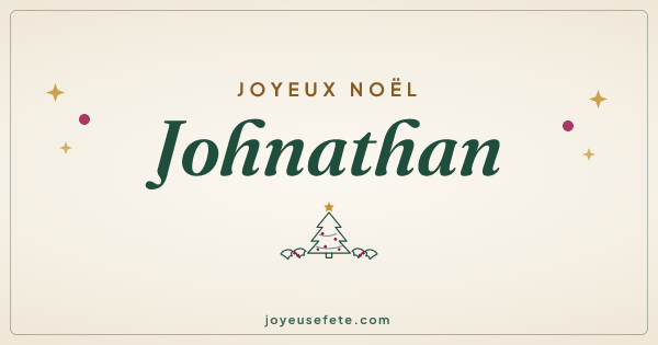 Image « Joyeux Noël Johnathan » au format large