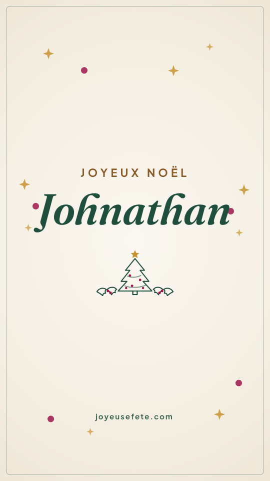 Image « Joyeux Noël Johnathan » au format story