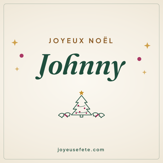 Image carrée « Joyeux Noël Johnny » pour WhatsApp
