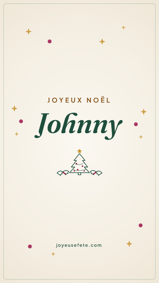 Image « Joyeux Noël Johnny » au format story