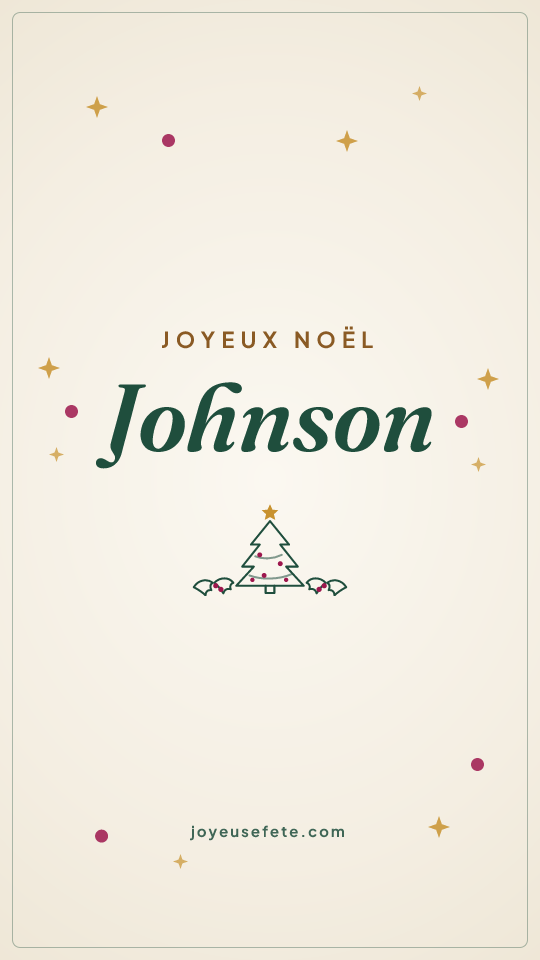 Image « Joyeux Noël Johnson » au format story