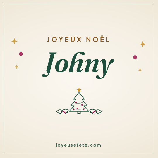 Image carrée « Joyeux Noël Johny » pour WhatsApp