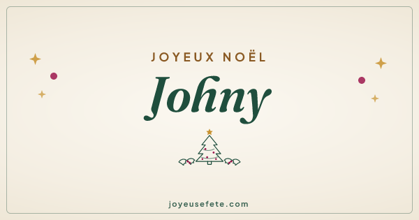 Image « Joyeux Noël Johny » au format large