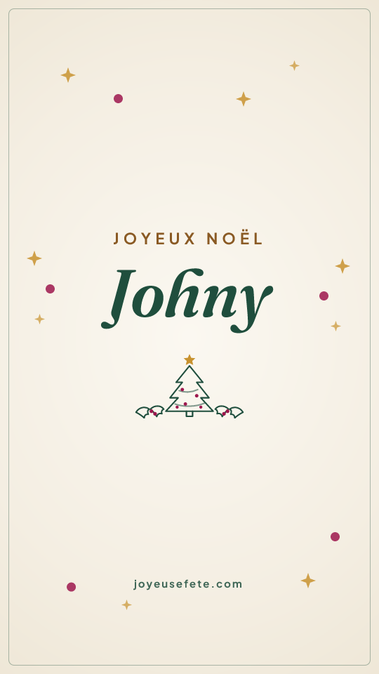 Image « Joyeux Noël Johny » au format story