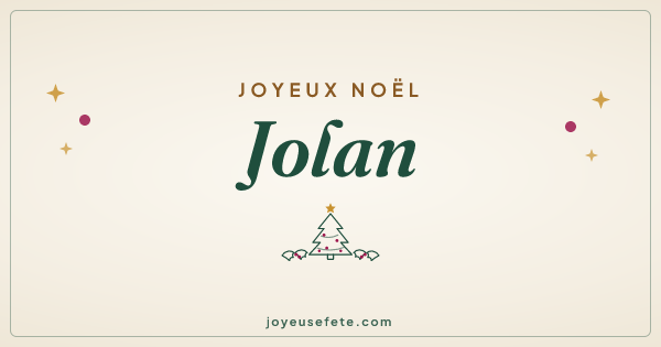 Image « Joyeux Noël Jolan » au format large