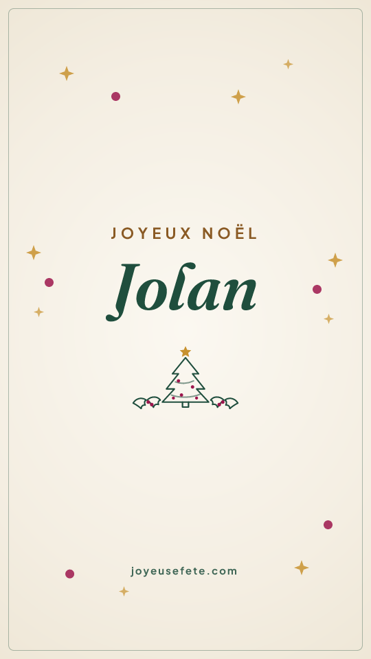 Image « Joyeux Noël Jolan » au format story