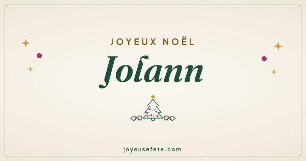 Image « Joyeux Noël Jolann » au format large