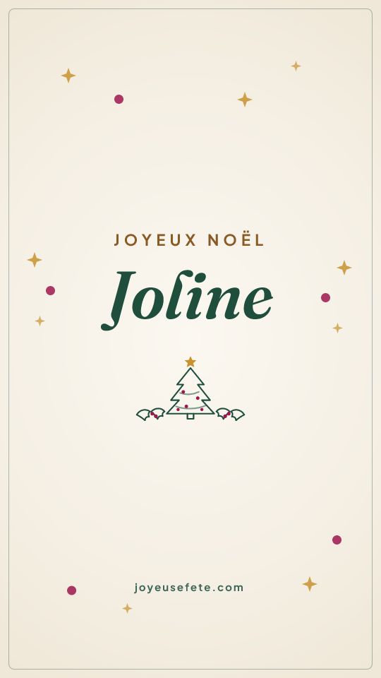 Image « Joyeux Noël Joline » au format story