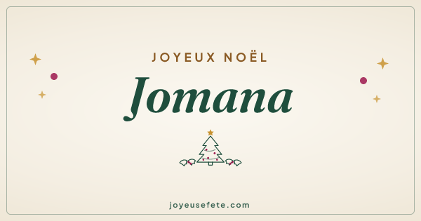 Image « Joyeux Noël Jomana » au format large