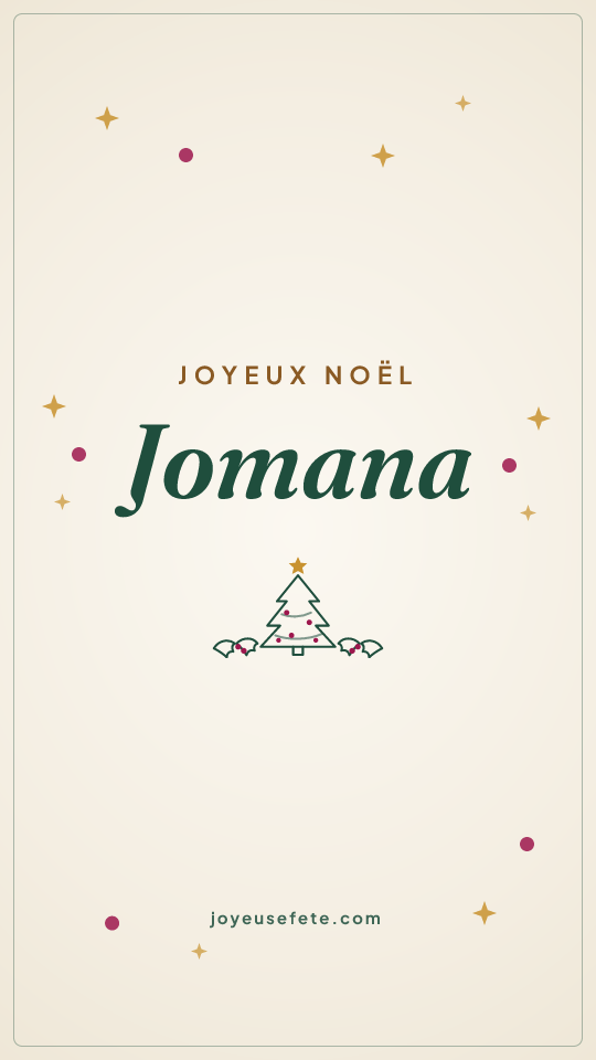 Image « Joyeux Noël Jomana » au format story
