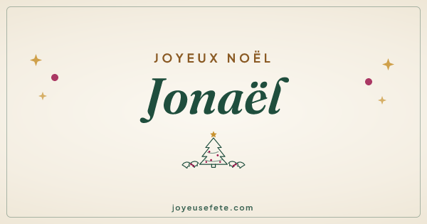 Image « Joyeux Noël Jonaël » au format large