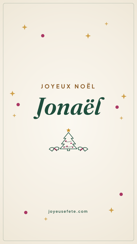 Image « Joyeux Noël Jonaël » au format story