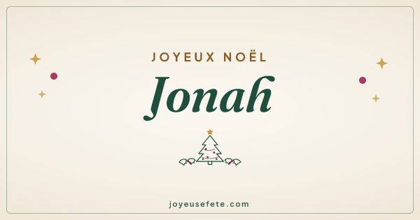 Image « Joyeux Noël Jonah » au format large