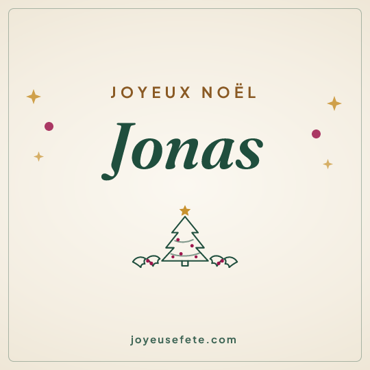 Image carrée « Joyeux Noël Jonas » pour WhatsApp