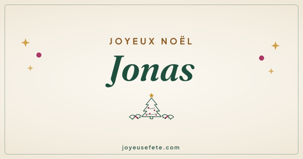 Image « Joyeux Noël Jonas » au format large