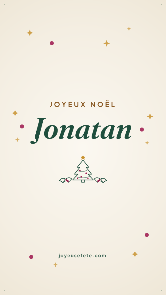 Image « Joyeux Noël Jonatan » au format story