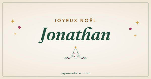 Image « Joyeux Noël Jonathan » au format large