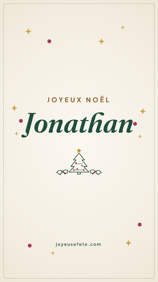 Image « Joyeux Noël Jonathan » au format story