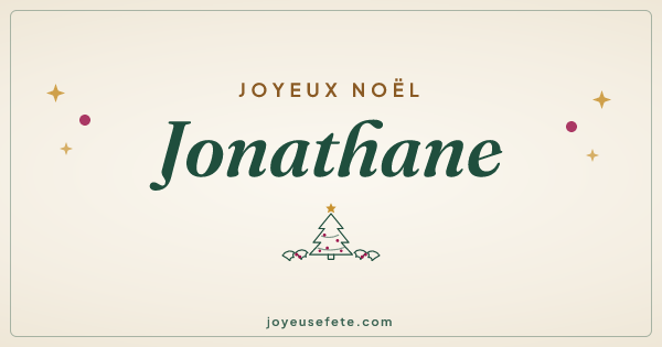 Image « Joyeux Noël Jonathane » au format large