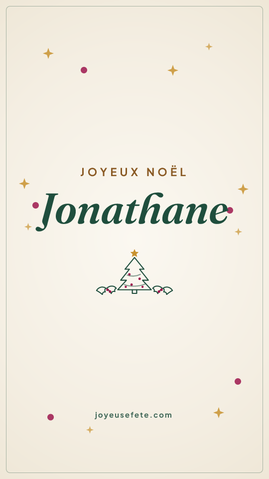 Image « Joyeux Noël Jonathane » au format story