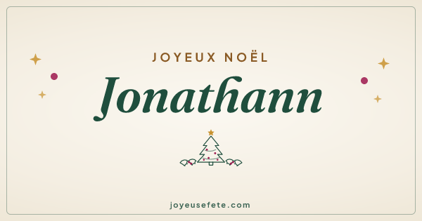 Image « Joyeux Noël Jonathann » au format large