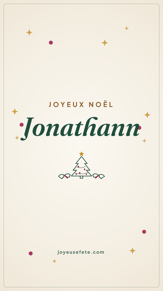 Image « Joyeux Noël Jonathann » au format story