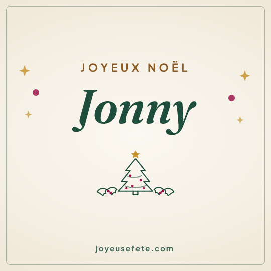 Image carrée « Joyeux Noël Jonny » pour WhatsApp