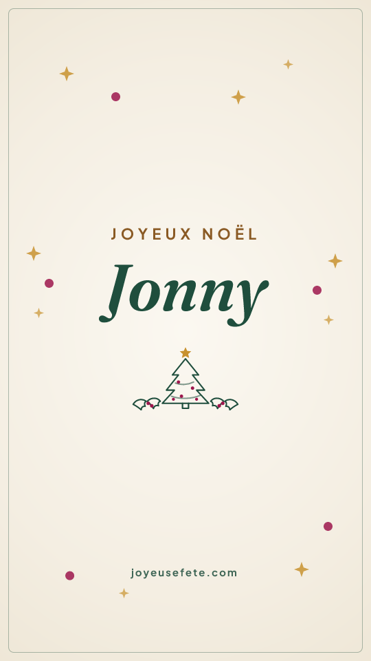 Image « Joyeux Noël Jonny » au format story