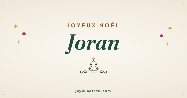 Image « Joyeux Noël Joran » au format large