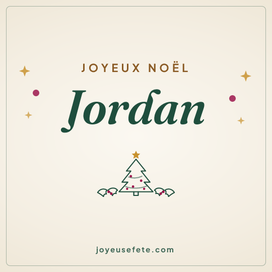 Image carrée « Joyeux Noël Jordan » pour WhatsApp