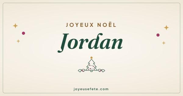 Image « Joyeux Noël Jordan » au format large