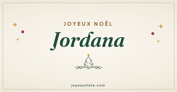Image « Joyeux Noël Jordana » au format large