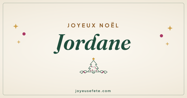 Image « Joyeux Noël Jordane » au format large