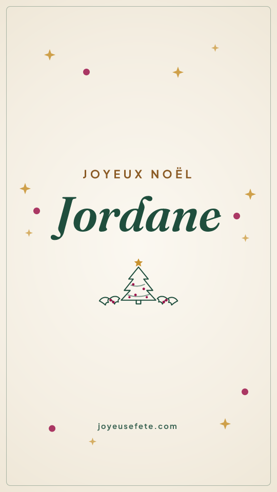 Image « Joyeux Noël Jordane » au format story