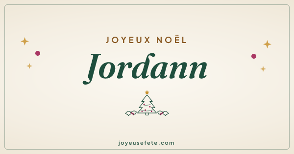 Image « Joyeux Noël Jordann » au format large