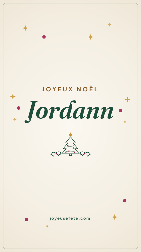 Image « Joyeux Noël Jordann » au format story
