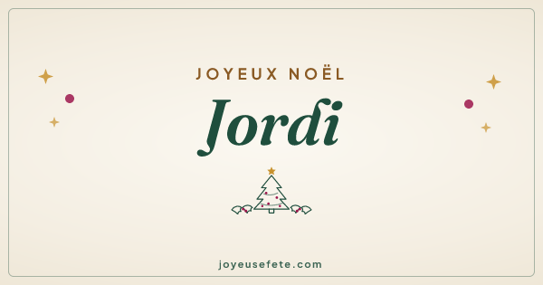 Image « Joyeux Noël Jordi » au format large
