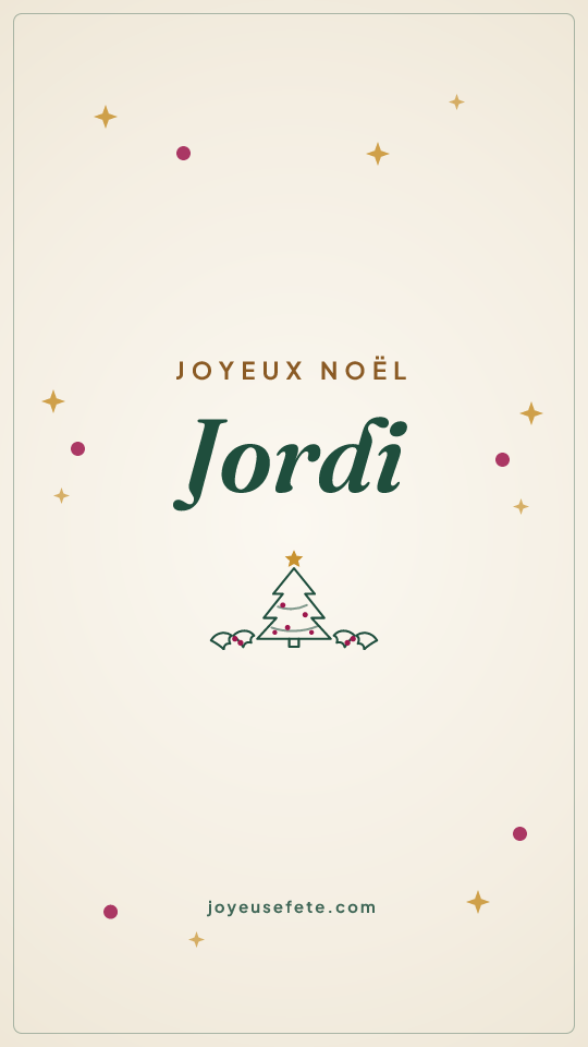 Image « Joyeux Noël Jordi » au format story
