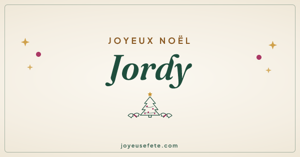 Image « Joyeux Noël Jordy » au format large