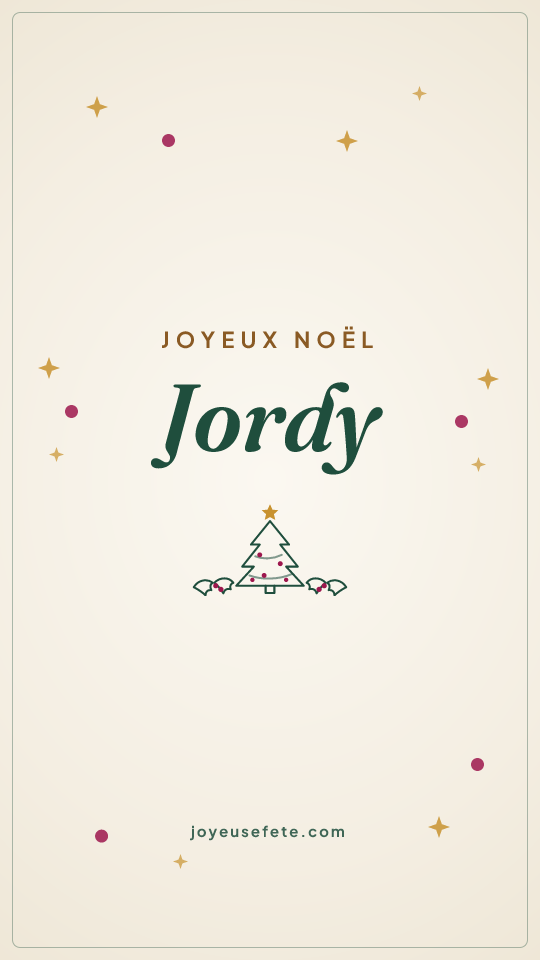 Image « Joyeux Noël Jordy » au format story