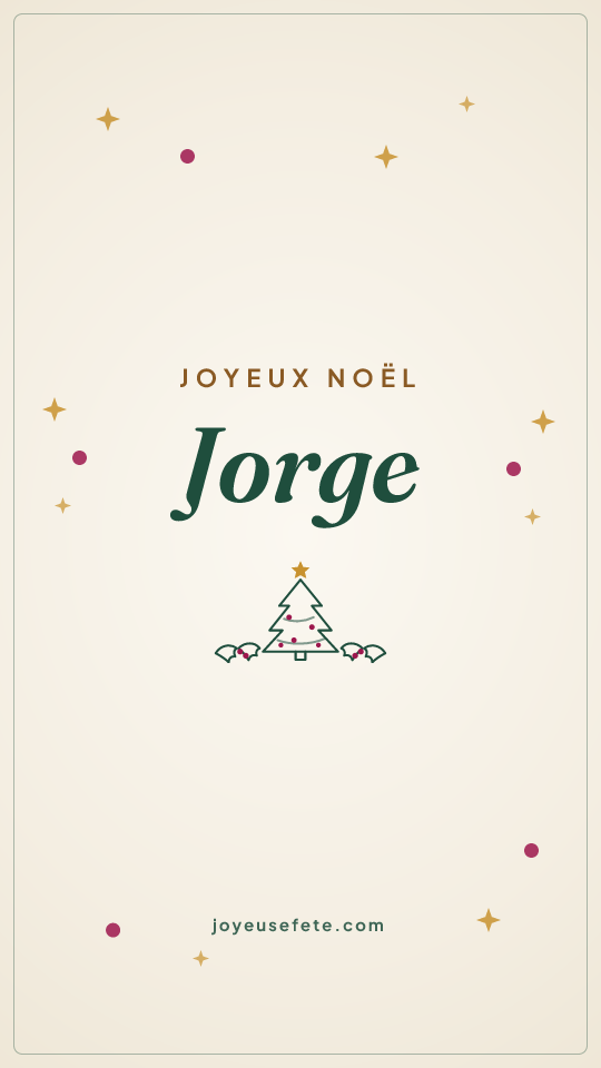 Image « Joyeux Noël Jorge » au format story