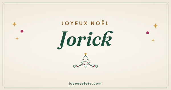 Image « Joyeux Noël Jorick » au format large