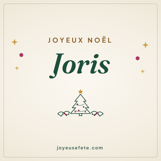 Image carrée « Joyeux Noël Joris » pour WhatsApp