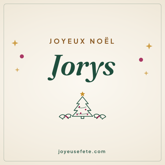 Image carrée « Joyeux Noël Jorys » pour WhatsApp